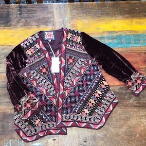 Johnny Was velvet bolero